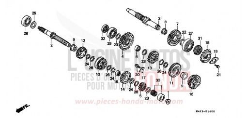 BOITE DE VITESSES FX650X de 1999
